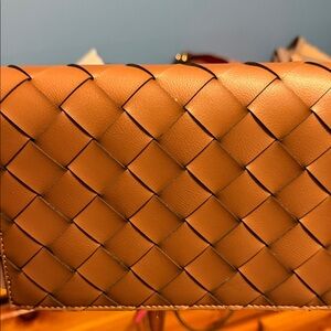 Tan Woven Leather bag- Brand New